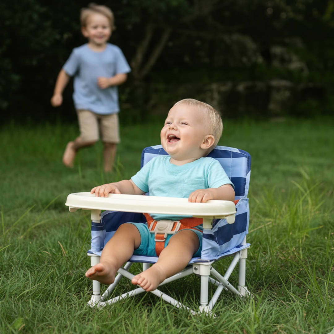 Navy &amp; Light Blue Baby Chair