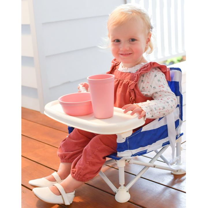 High Chair Baby Chair with Tray for Baby, Booster Chair for Camping, Beach, with Carry Bag