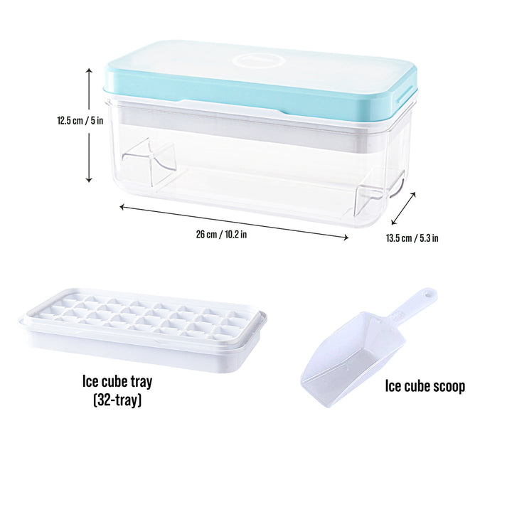 Byron Lifestyle Avalanche Quick Release Ice Cube Trays with Lid, Container & Scoop