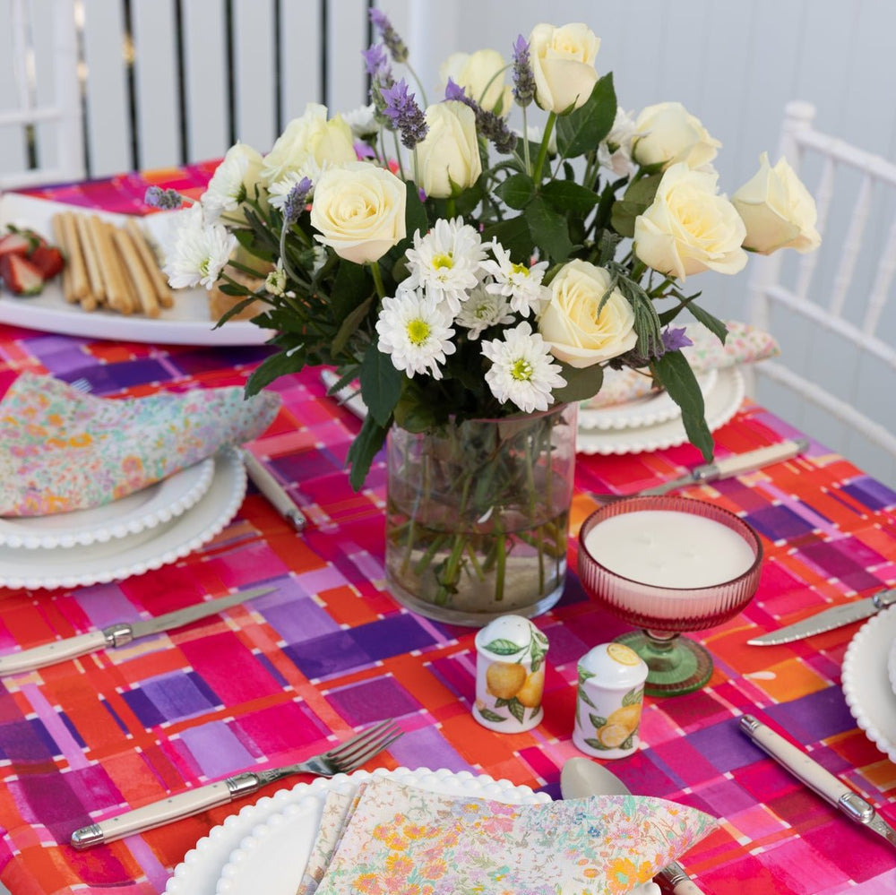 Elastic fitted tablecloth perfect for camping