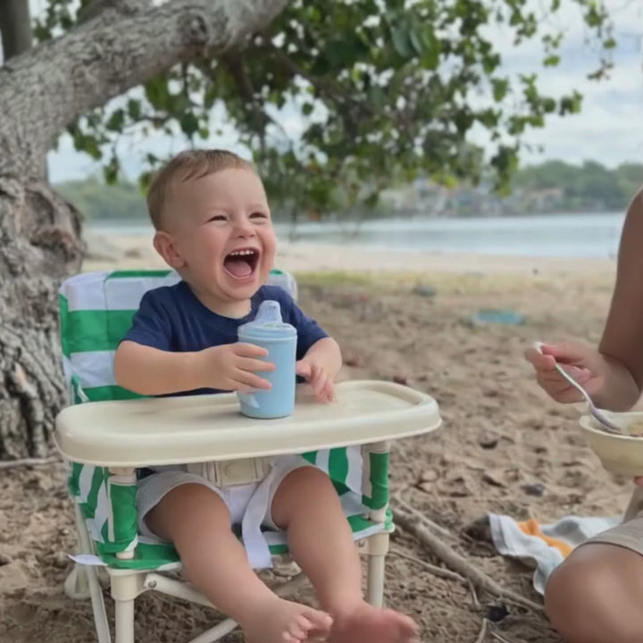 Green &amp; White Baby Chair