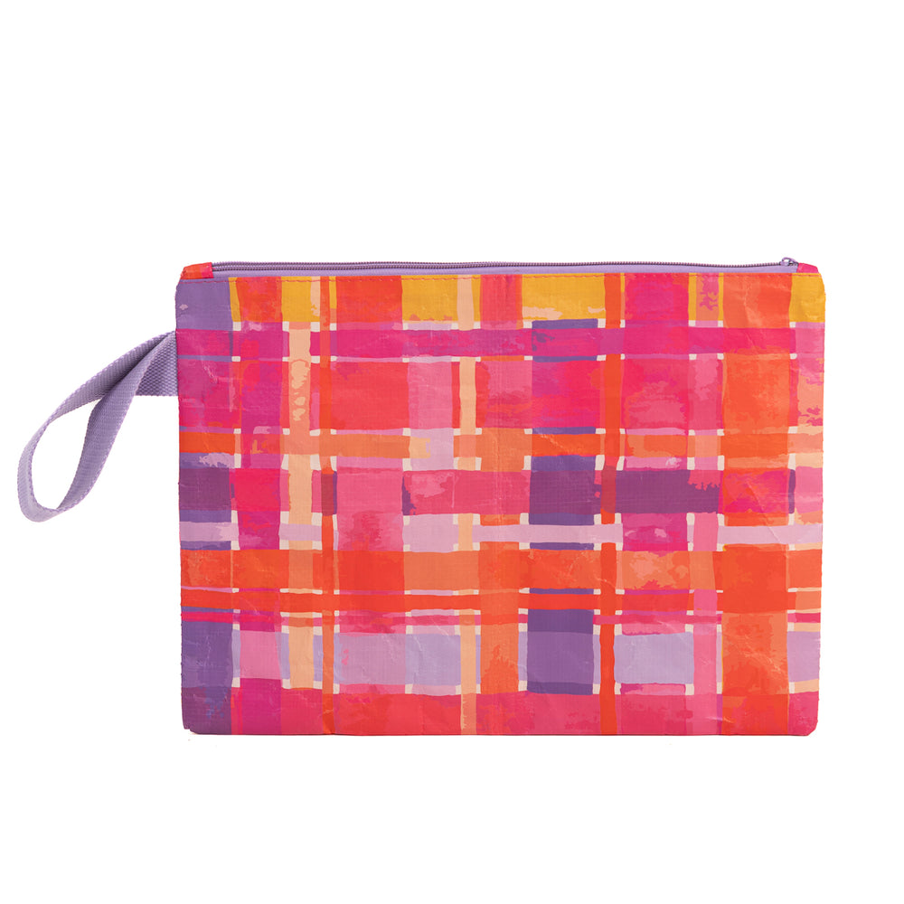 Printed Pouch - Rose Gingham by Lordy Dordie 