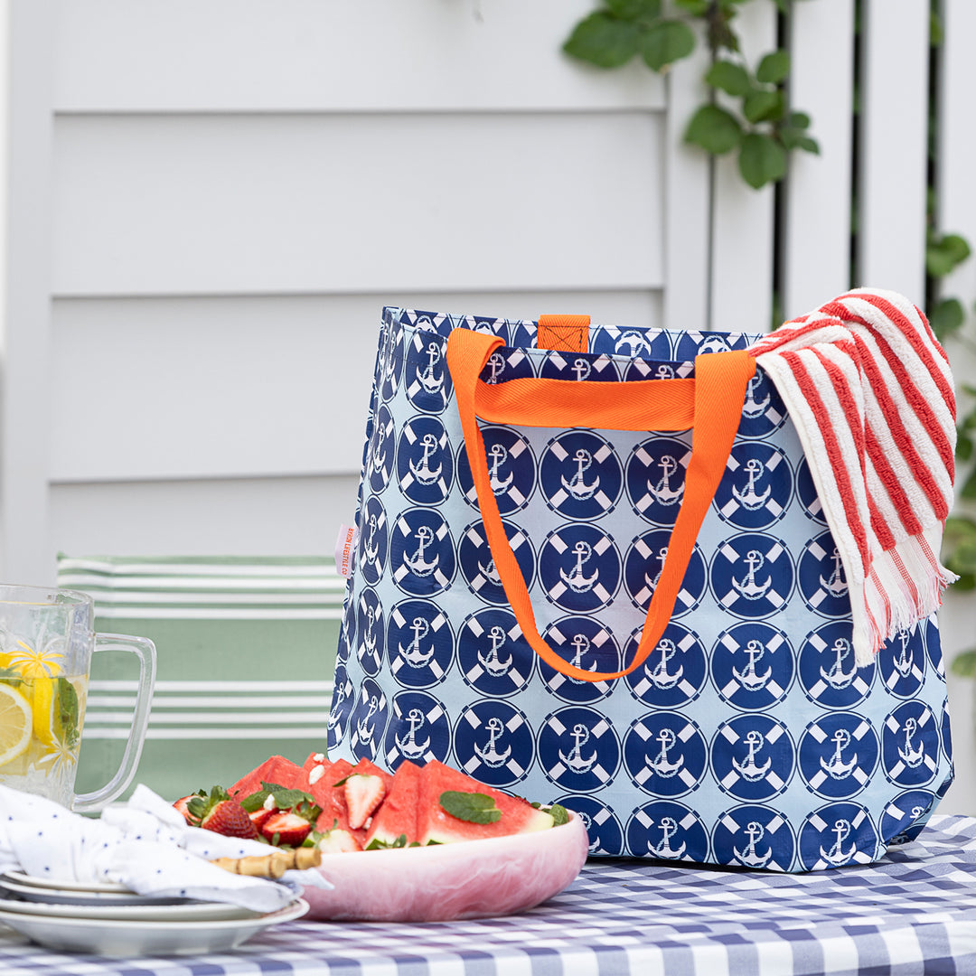 Shopper Tote Bag - Coastal Anchor 